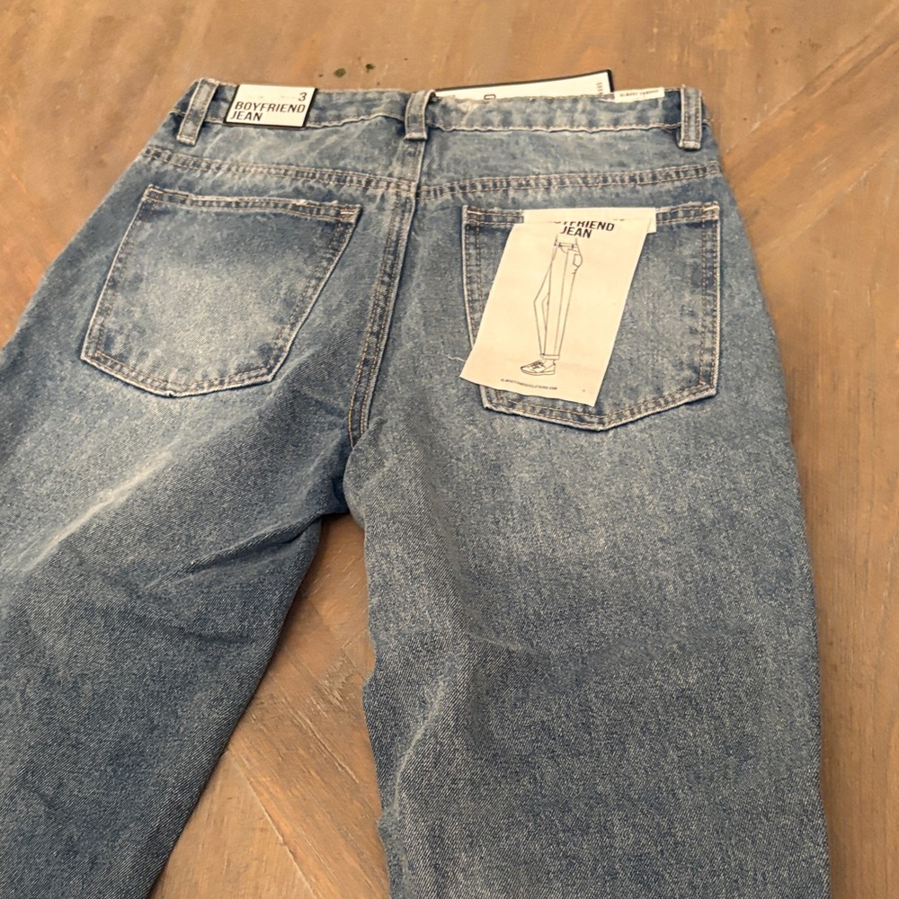 Almost Famous Blue Denim Boyfriend Jeans - Picture 4 of 5